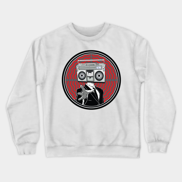 Classic Boom Box Singer Sings Crewneck Sweatshirt by RRMStudios